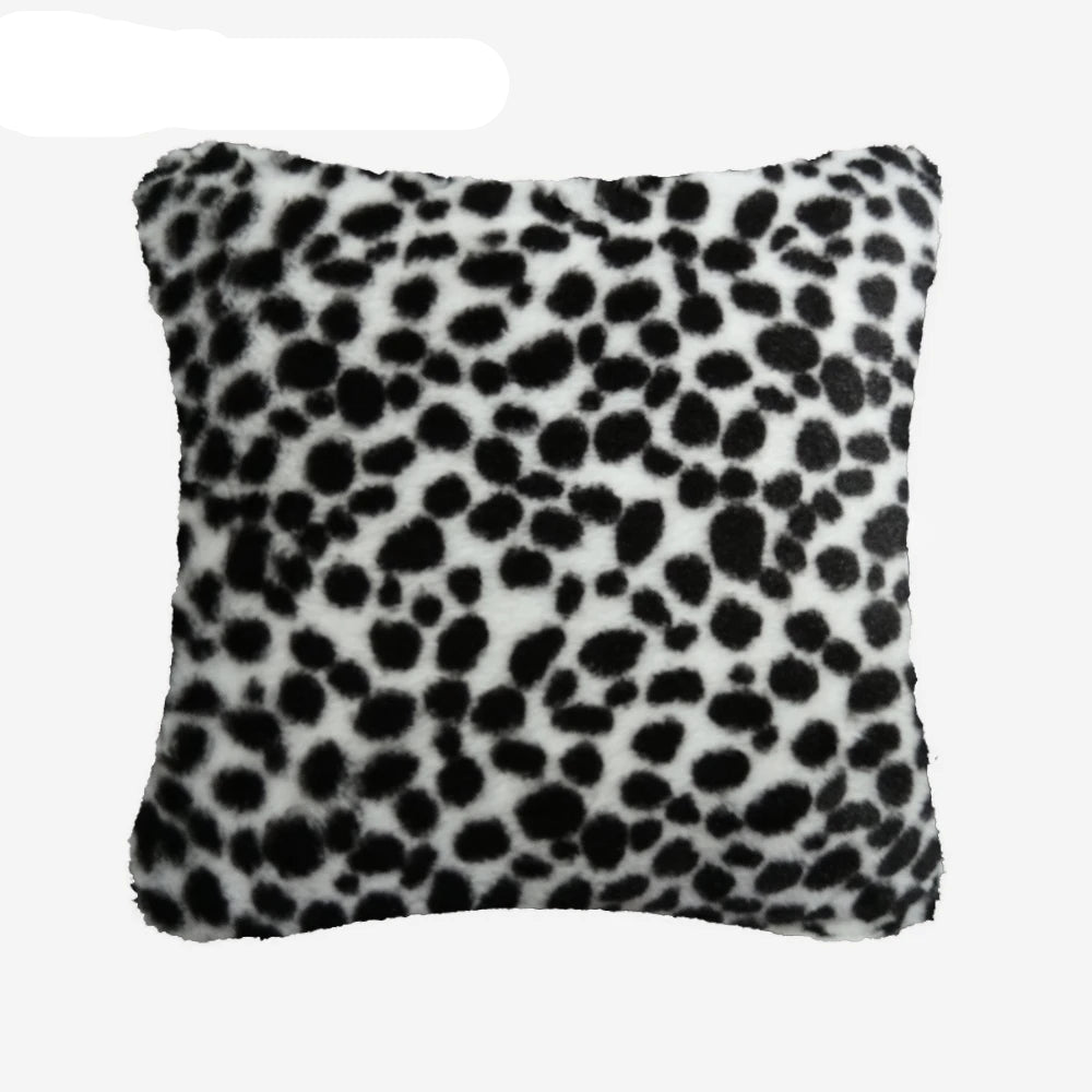 Soft fluffy faux fur throw pillow cover for home, sofa, bed, or car decor