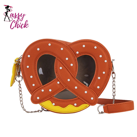 Soft Pretzel Design Shoulder Bag Sassy Chick  Logo