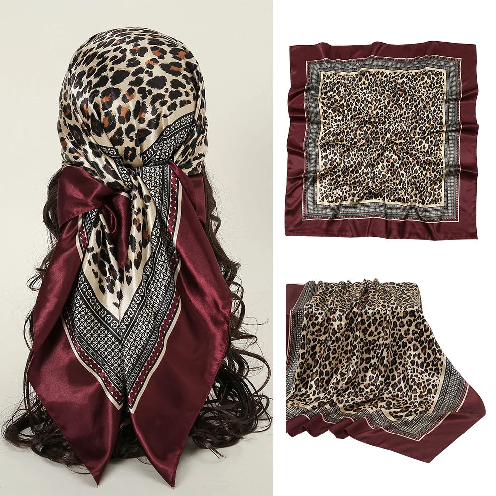 Square 90*90cm Silk Scarves Satin Shawl Scarf