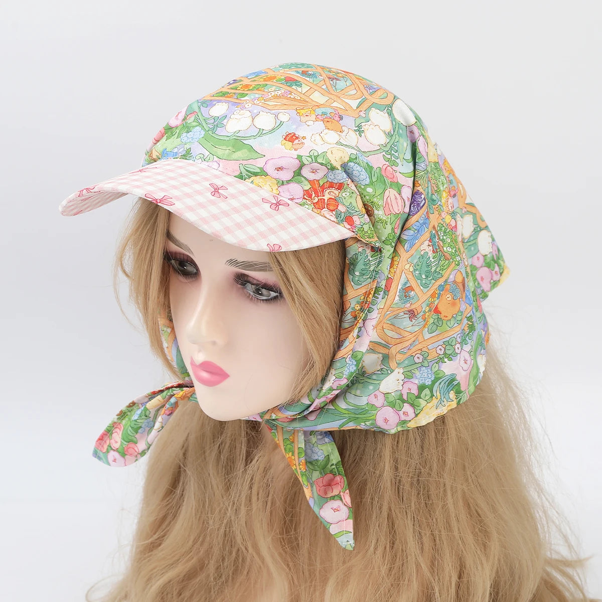 Green Square Hat Bohemia Bandana Retro Hair Accessories