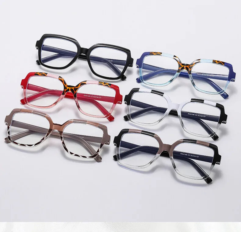 Collection of Square Large Frame Resin Presbyopic Eyeglass
