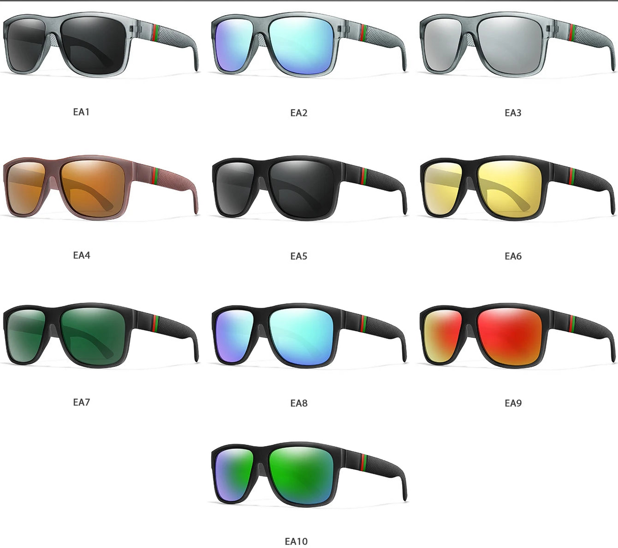 Collection of Square Outdoor Driving Polarized Classic Sunglasses