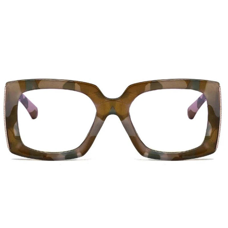Square Retro Oversized Reading Glasses front