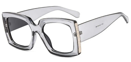 Square Retro Oversized Reading Glasses clear lens