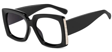 Square Retro Oversized Reading Glasses black