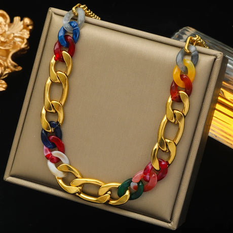 Stainless Steel Thick Chain Necklace
