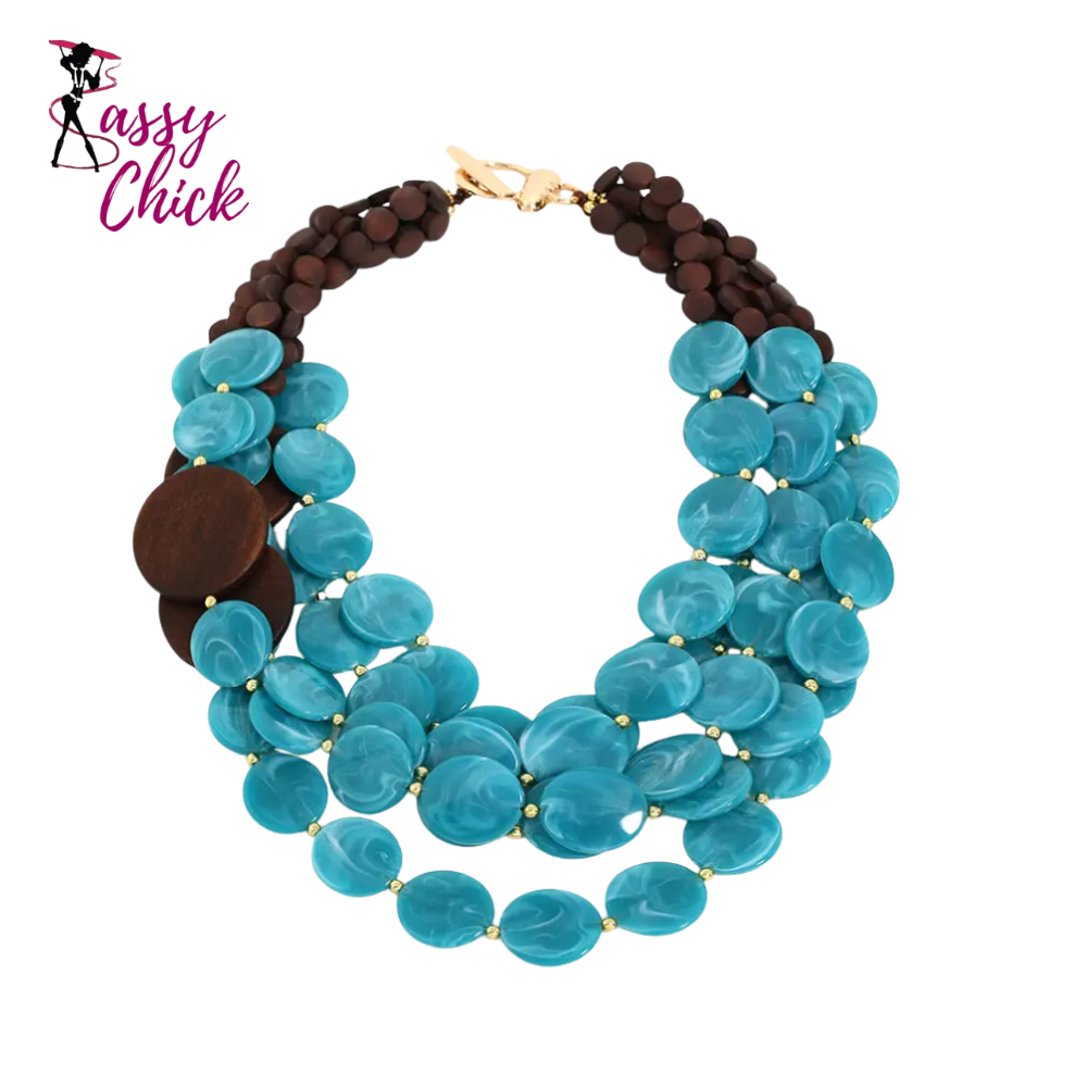 Statement Bohemian Beads Handmade Party Jewelry Sassy Chick Logo