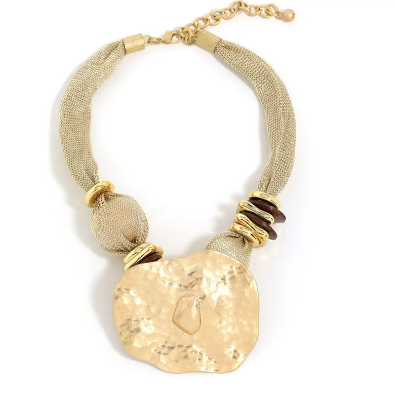 Statement Exaggerated Retro Geometry Pendant Necklace