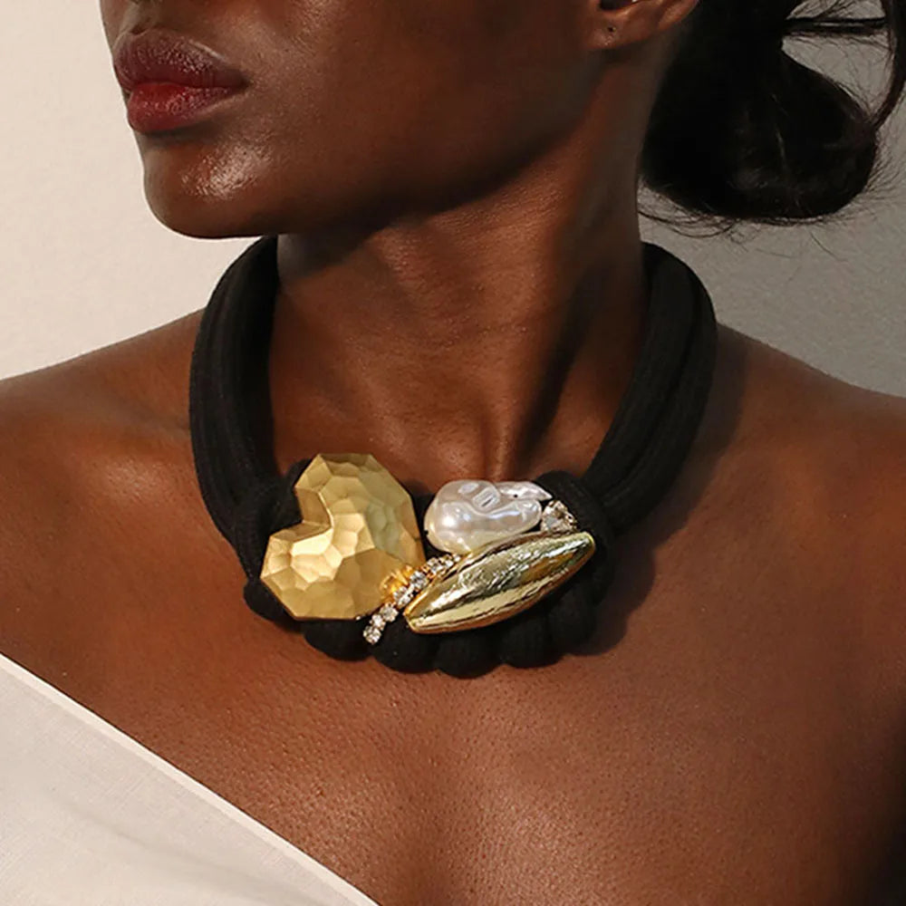 Collection of Statement Necklace with Bling Heart Party Jewelry