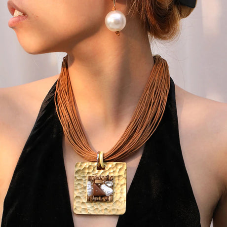 model using Statement Vintage Party Jewelry