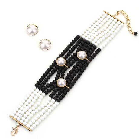 Statement Vintage Pearls Chocker Necklace