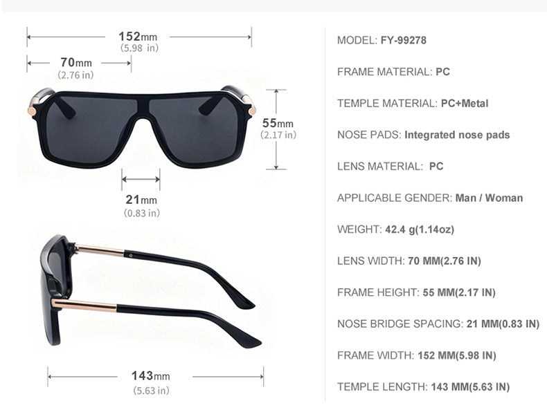 Steampunk Oversized Metal Big Frame Sunglasses