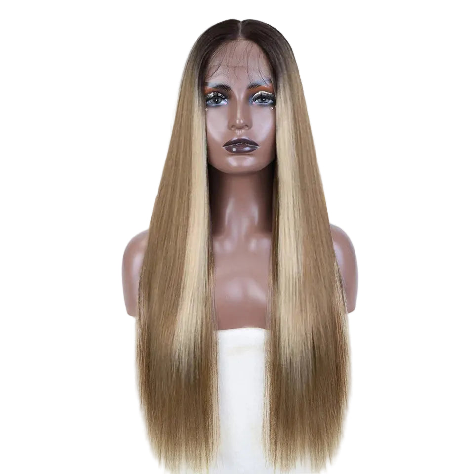 Straight 13x7 Lace Frontal 30 Inch Synthetic Wig