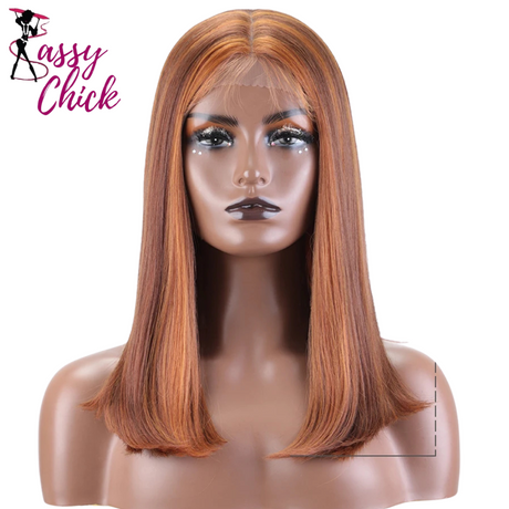 Straight 613 Bob  Synthetic Hair Wig 22" Ombre Sassy Chick Logo