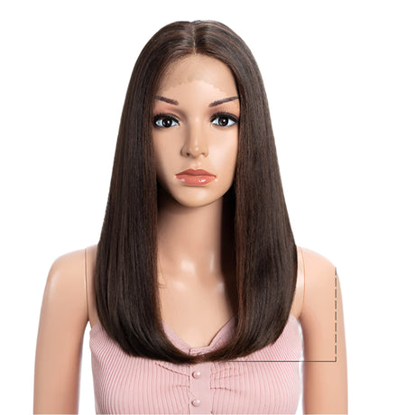 Straight 613 Bob  Synthetic Hair Wig 22" Ombre dark brown