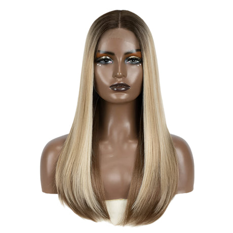 Straight 613 Bob  Synthetic Hair Wig 22" Ombre blonde