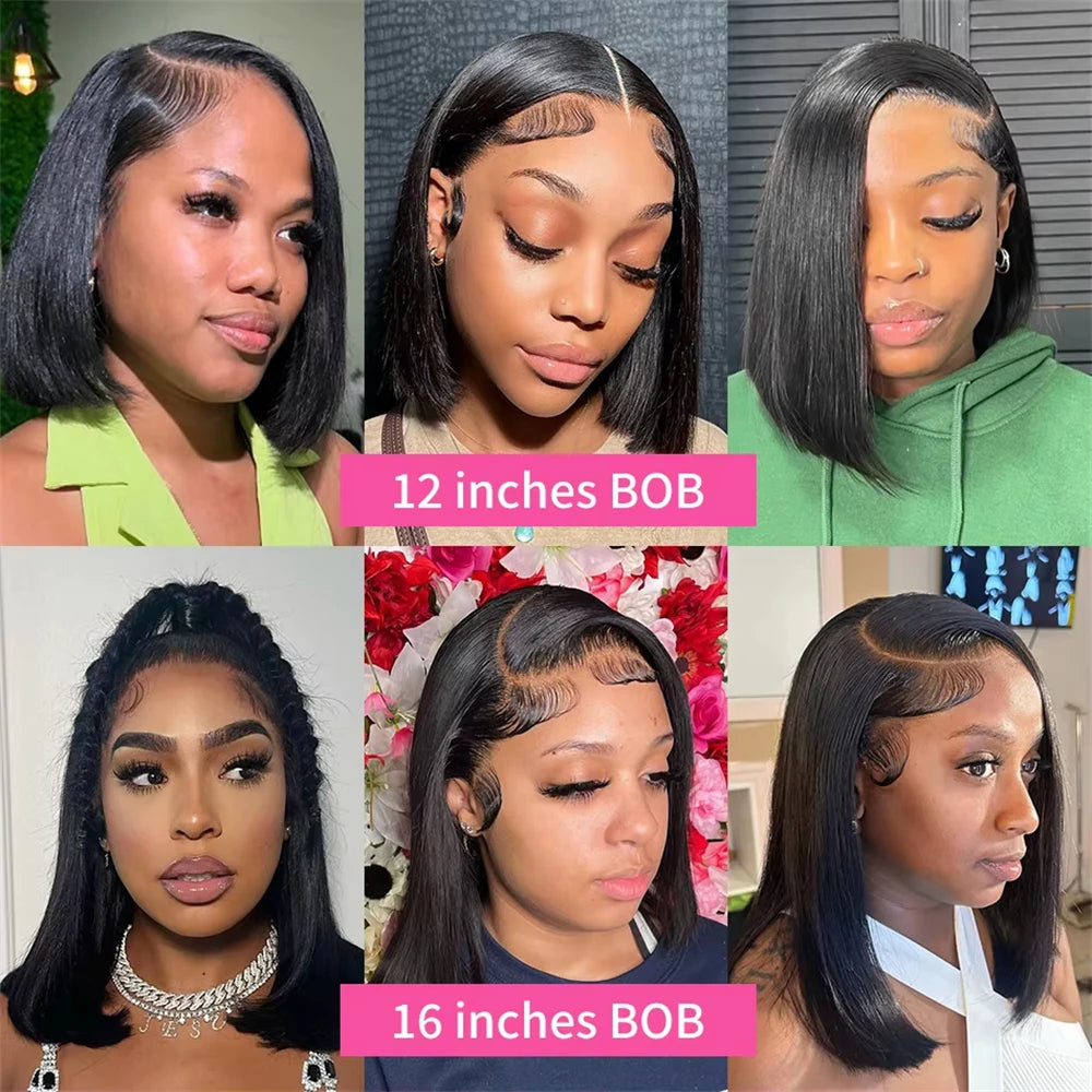 Size of Straight Bob Wig 13x4 Lace Front Human Hair