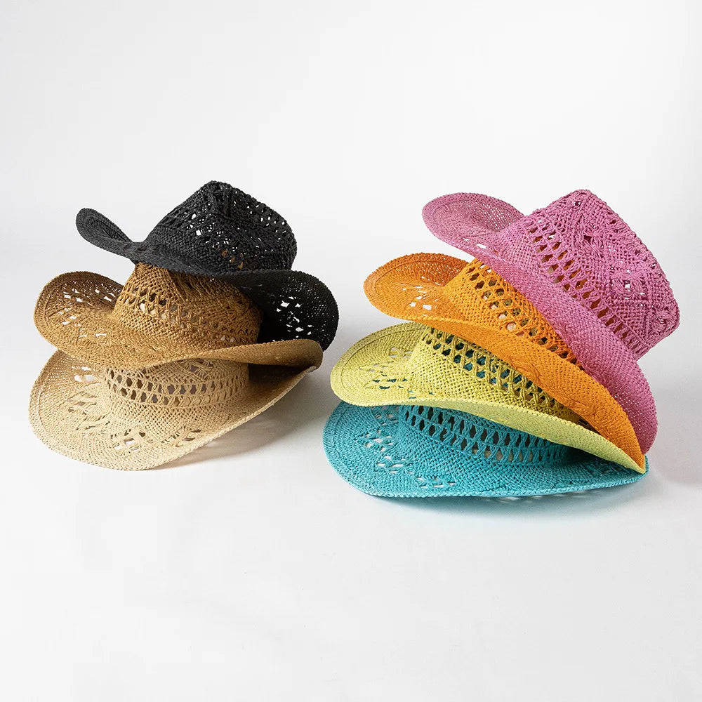 Collection of Straw Red Hand-Wove Cowboy Hat