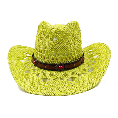 green apple Straw Hand-Wove Cowboy Hat