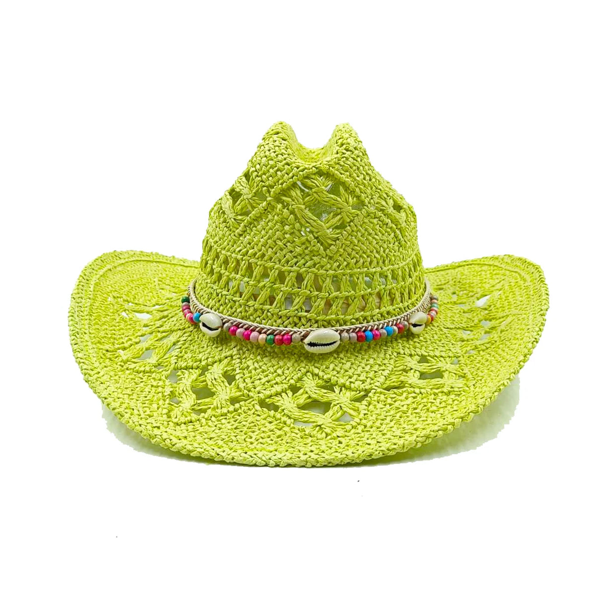 green apple Straw Red Hand-Wove Cowboy Hat