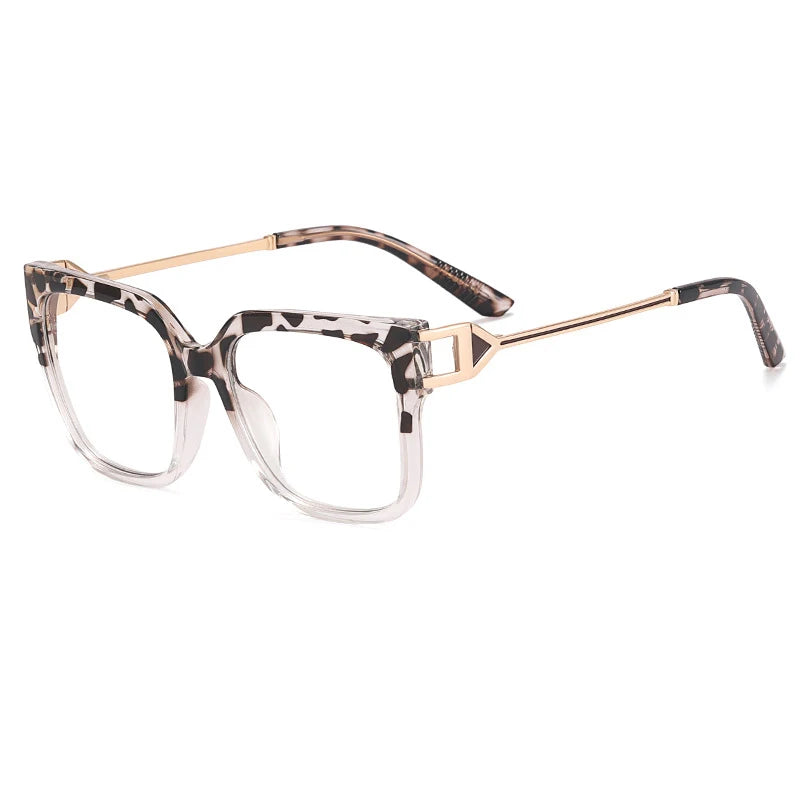 Stripe Mirror Colorful Oversized Anti Blue Glasses