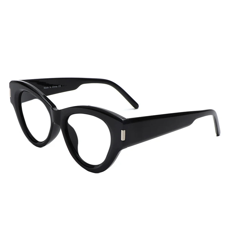 black frame, clear lens eyewear