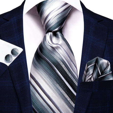 silver line design necktie