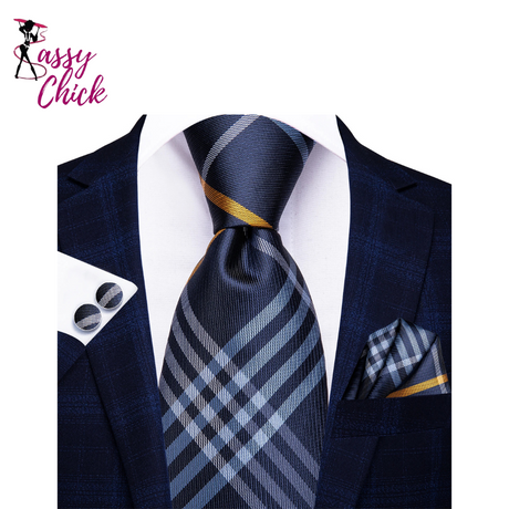 Striped Paisley Silk Wedding Necktie Sassy Chick Logo