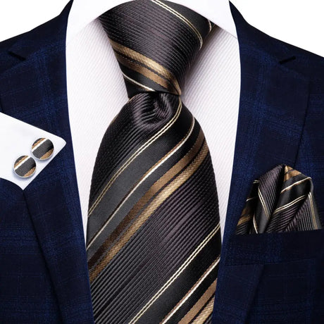 black gold necktie set