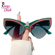 Stylish Butterfly Shaped Cat Eye Sunglasses Sassy Chick Logo
