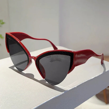 red Stylish Butterfly Shaped Cat Eye Sunglasses