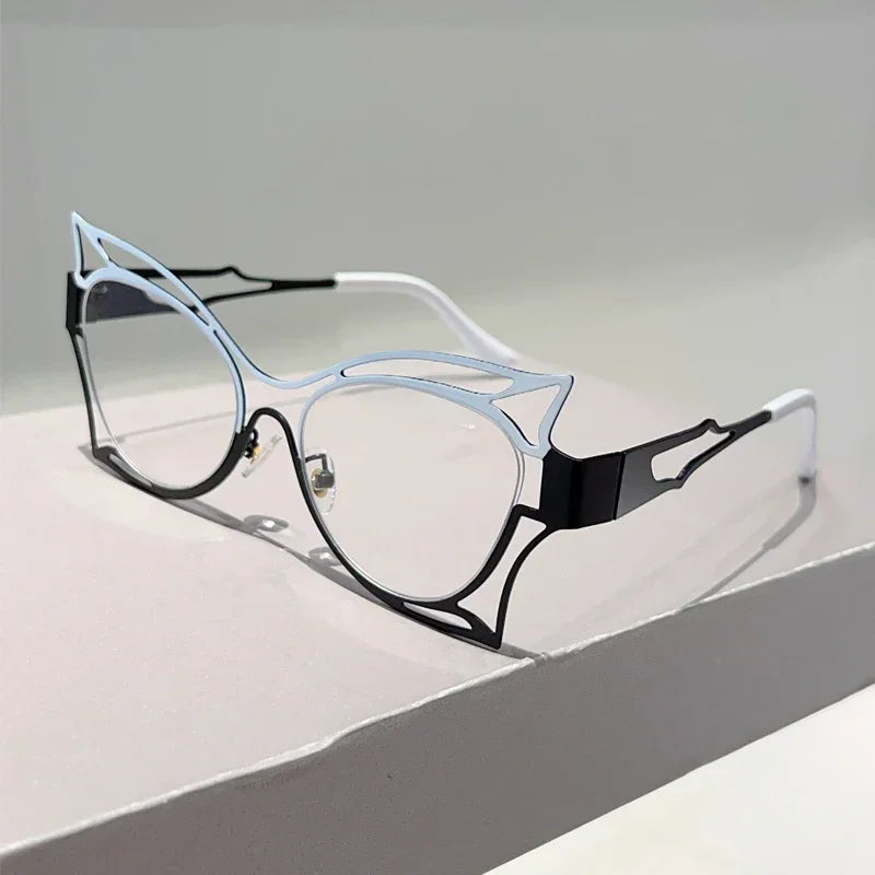 white black color rim glasses