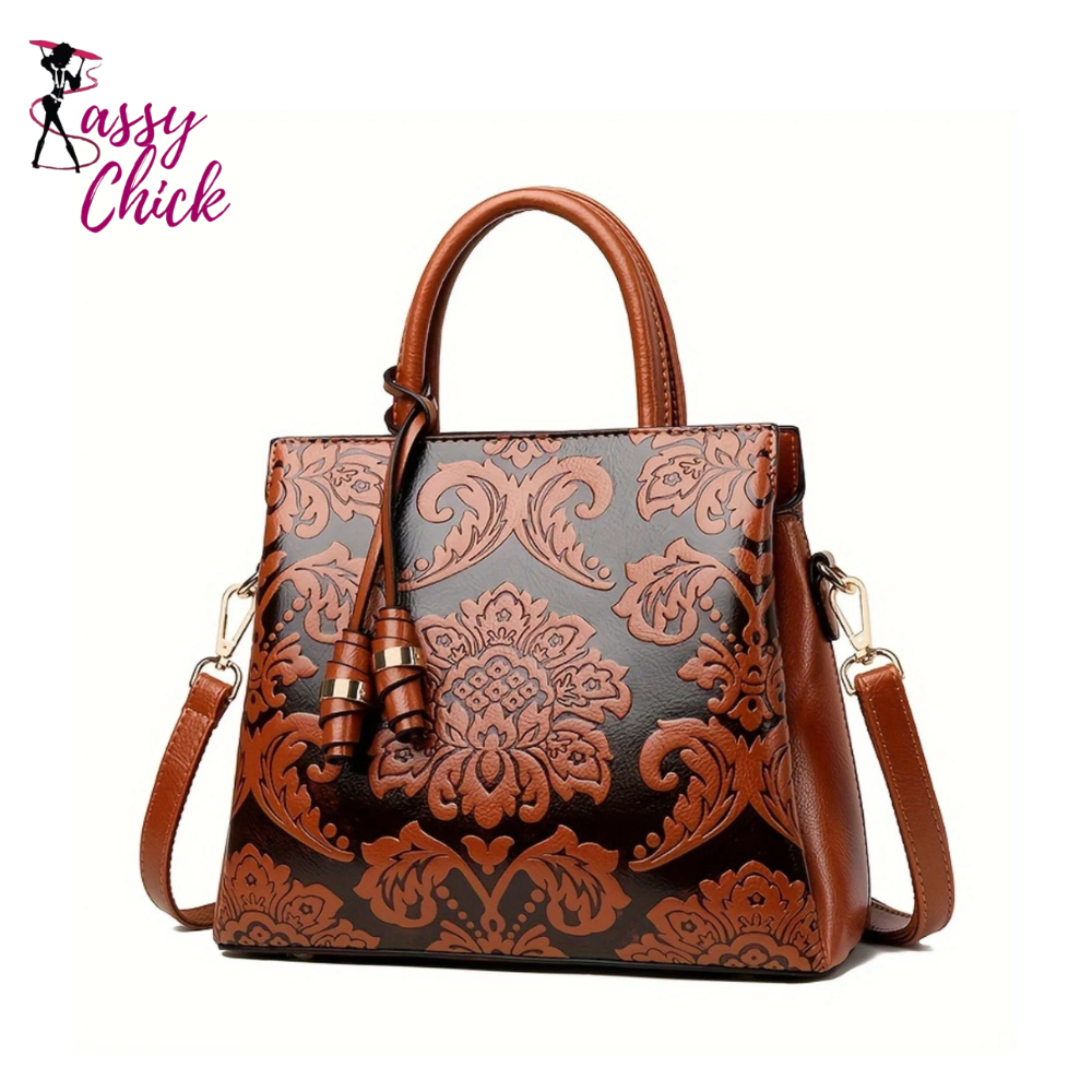 Stylish Multi-layer Shoulder Bag Sassy Chick Logo