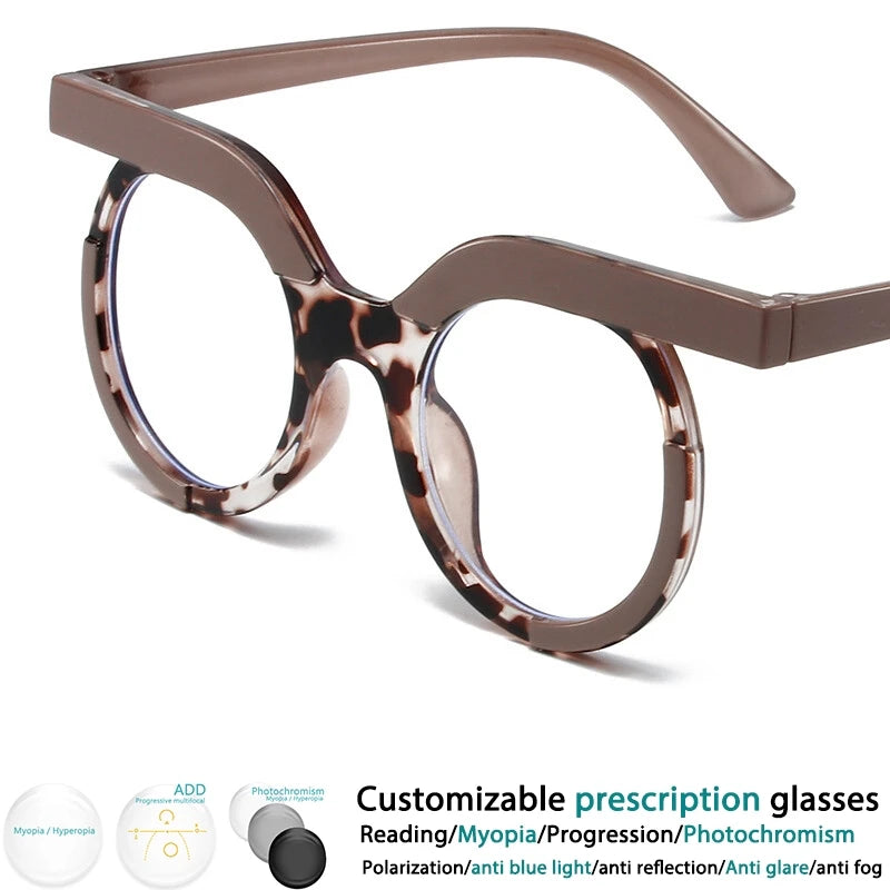 Beige frame reading glasses