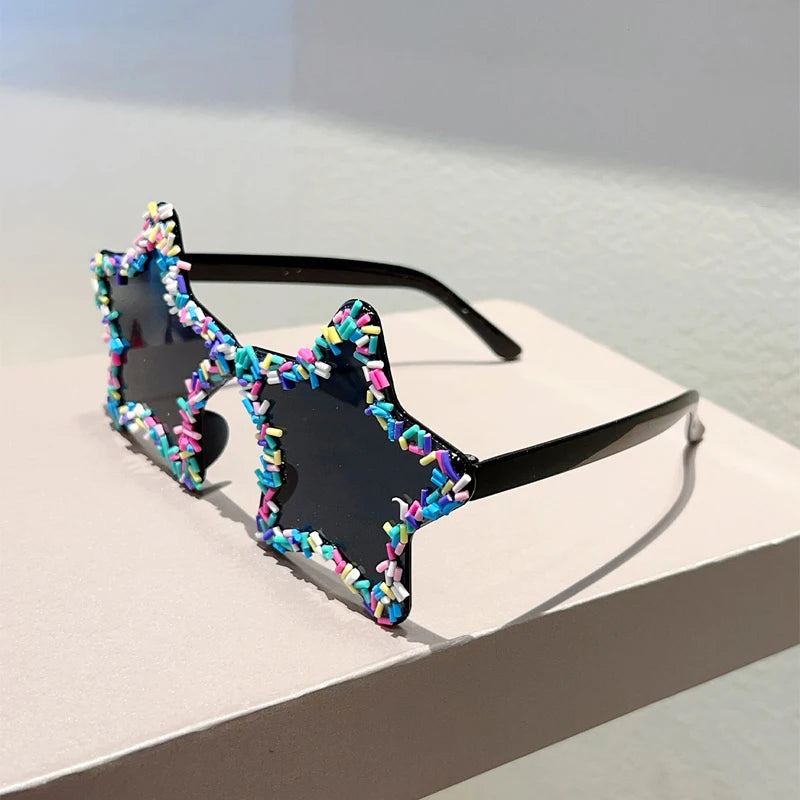 Black Stylish Star Shaped Beach Sunglasses