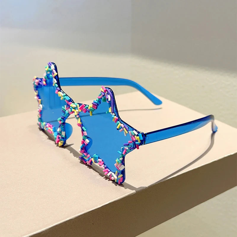 blue Stylish Star Shaped Beach Sunglasses