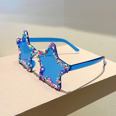 blue Stylish Star Shaped Beach Sunglasses