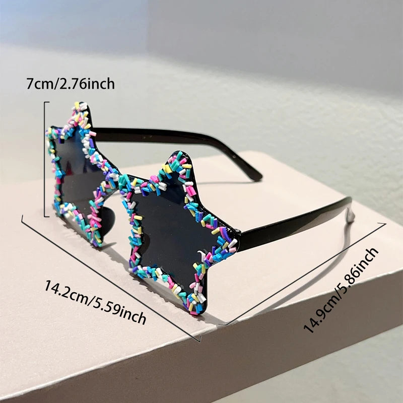 size of Stylish Star Shaped Beach Sunglasses