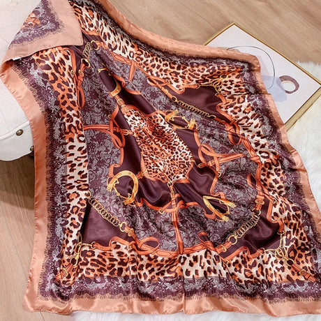 brown leopard design bandanna