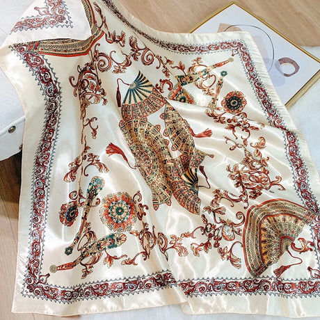 white silk bandanna