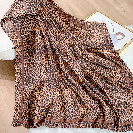 leopard silk design bandanna