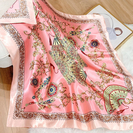 pink silk bandanna