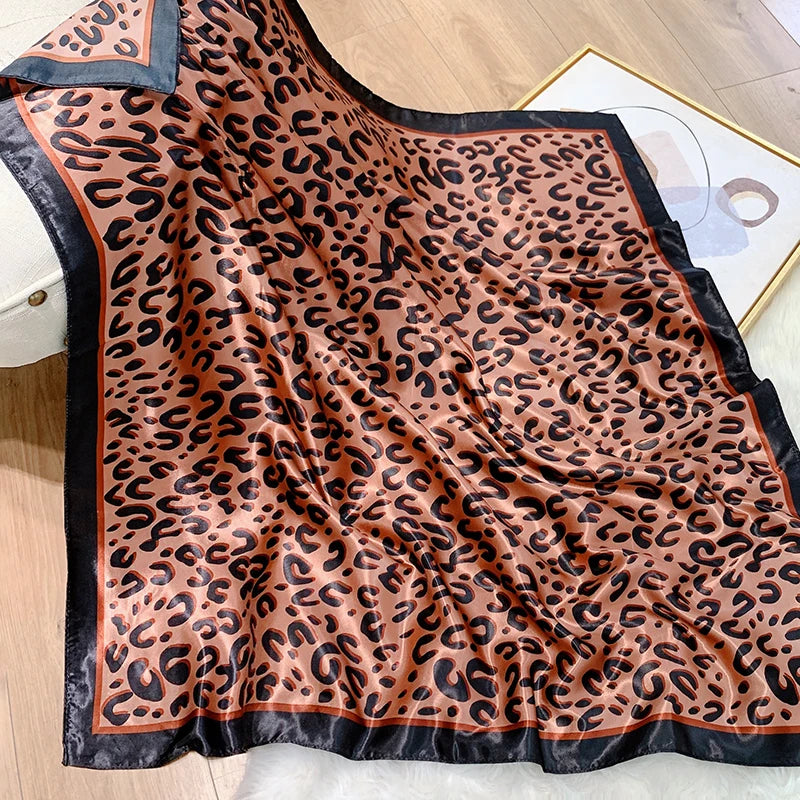 leopard silk bandanna