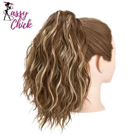 Synthetic Curly Claw Clip In Ponytail Sassy Chick Logo