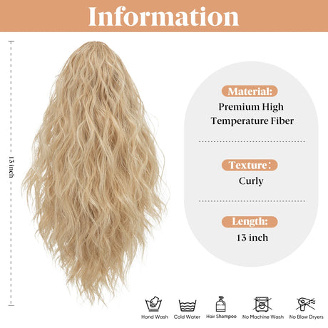 Synthetic Curly Claw Clip In Ponytail information