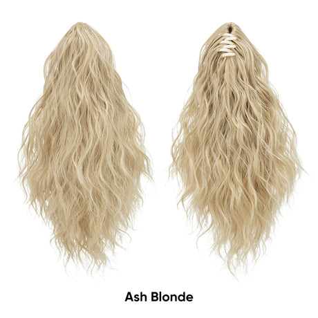 Synthetic Curly Claw Clip In Ponytail ash blonde