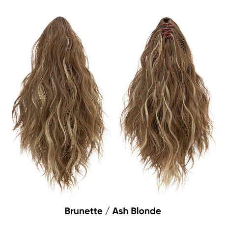 Synthetic Curly Claw Clip In Ponytail brunette