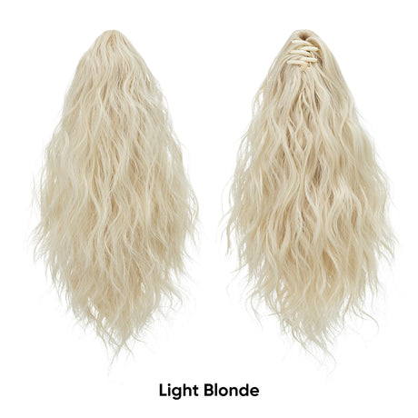Synthetic Curly Claw Clip In Ponytail light blonde