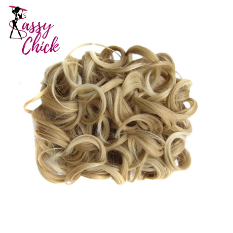 Synthetic Curly Messy Hair Bun Pad Hair Extension Sassy Chick Logo