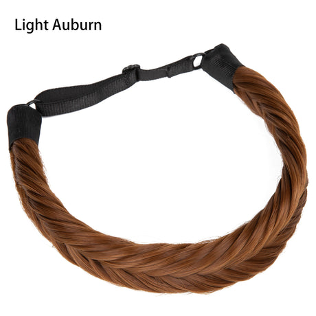 Synthetic Fishtail Braid Hairband Bohemian Style light auburn